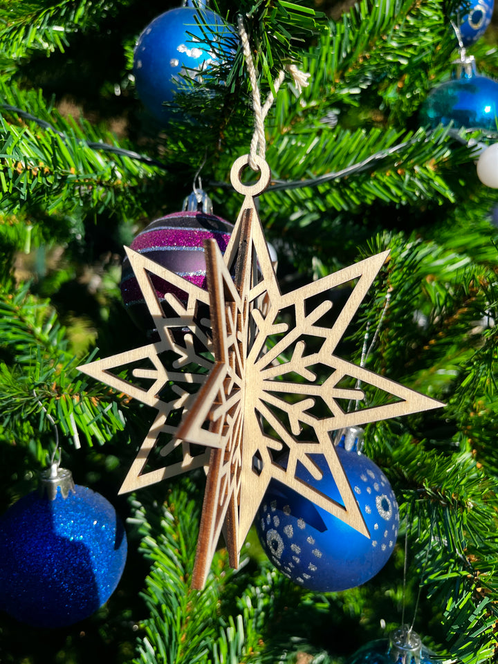 Lesene božične zvezde – komplet 6 različnih motivov