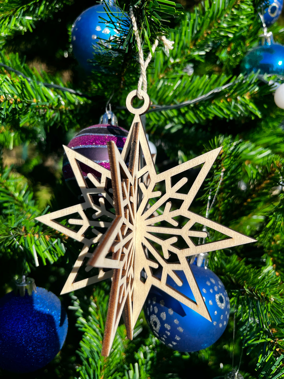 Lesene božične zvezde – komplet 6 različnih motivov