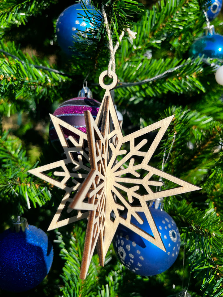 Lesene božične zvezde – komplet 6 različnih motivov