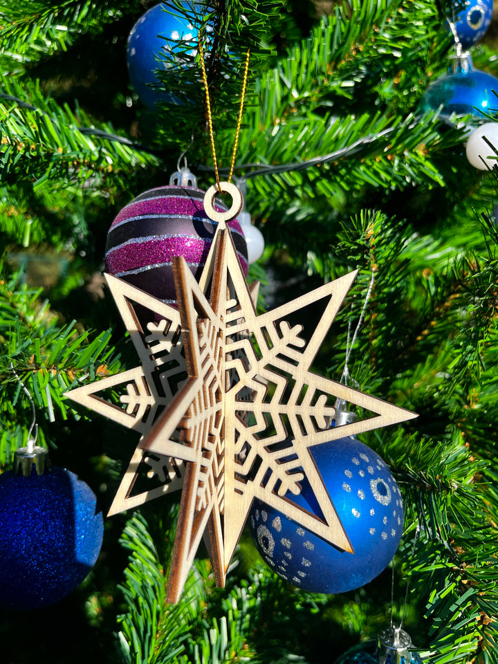 Lesene božične zvezde – komplet 6 različnih motivov