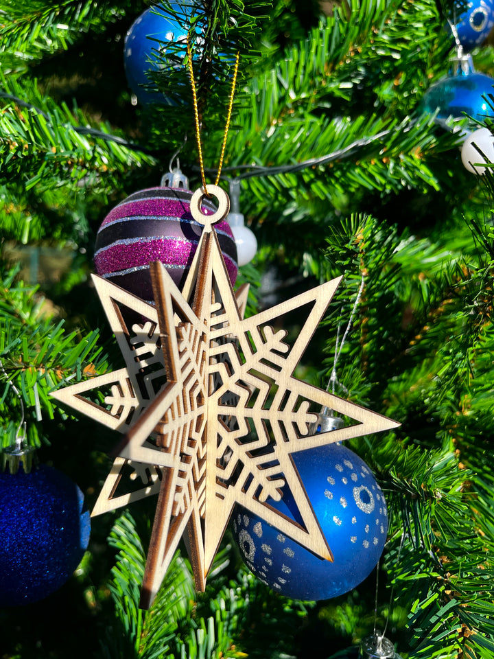 Lesene božične zvezde – komplet 6 različnih motivov